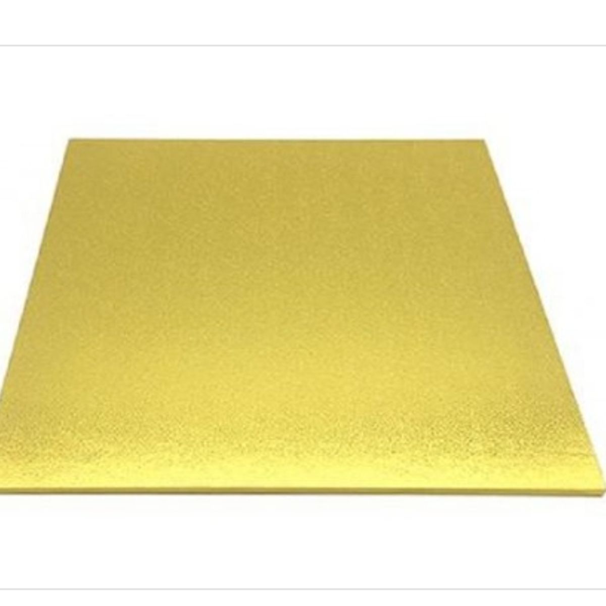 GENERICO - Base De Madera R 20x25cm Cuadrada Dorada Reposteria