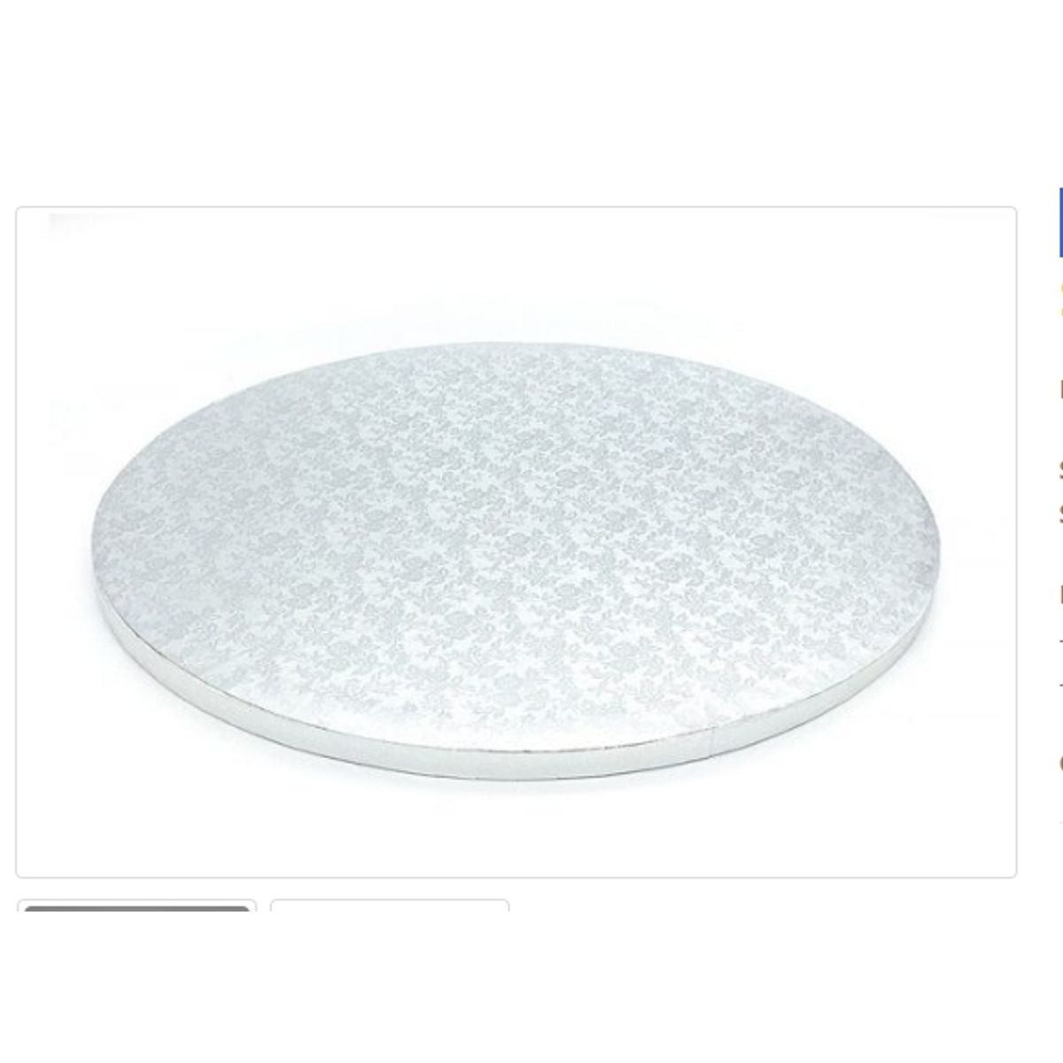 GENERICO - Base De Plumavit PTorta 25cm10in Redonda