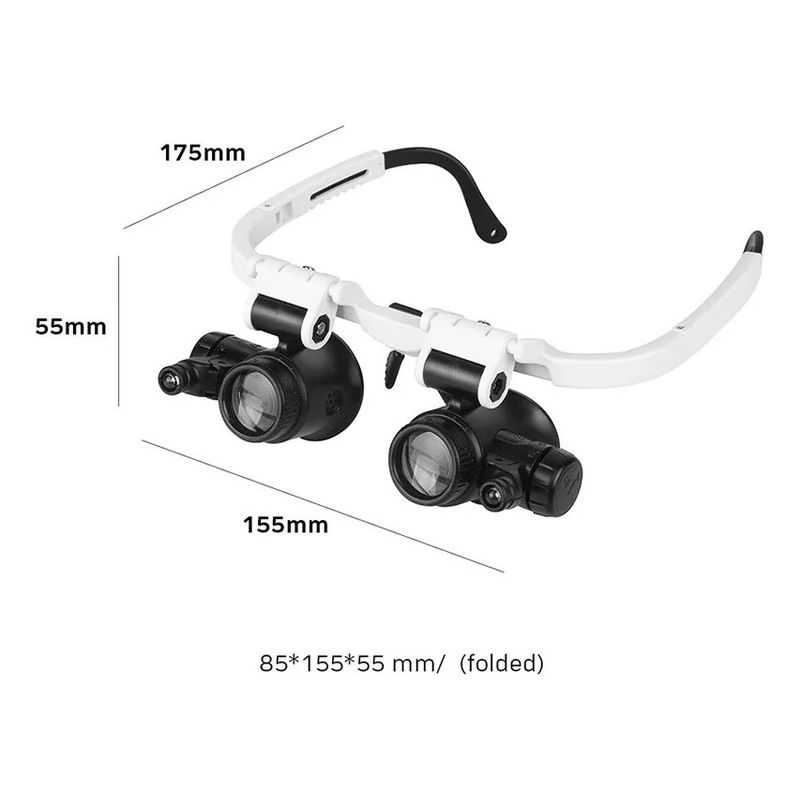 GENERICO - Gafas Lupas Binoculares Diadema Multifuncional Zoom X23