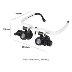 GENERICO - Gafas Lupas Binoculares Diadema Multifuncional Zoom X23