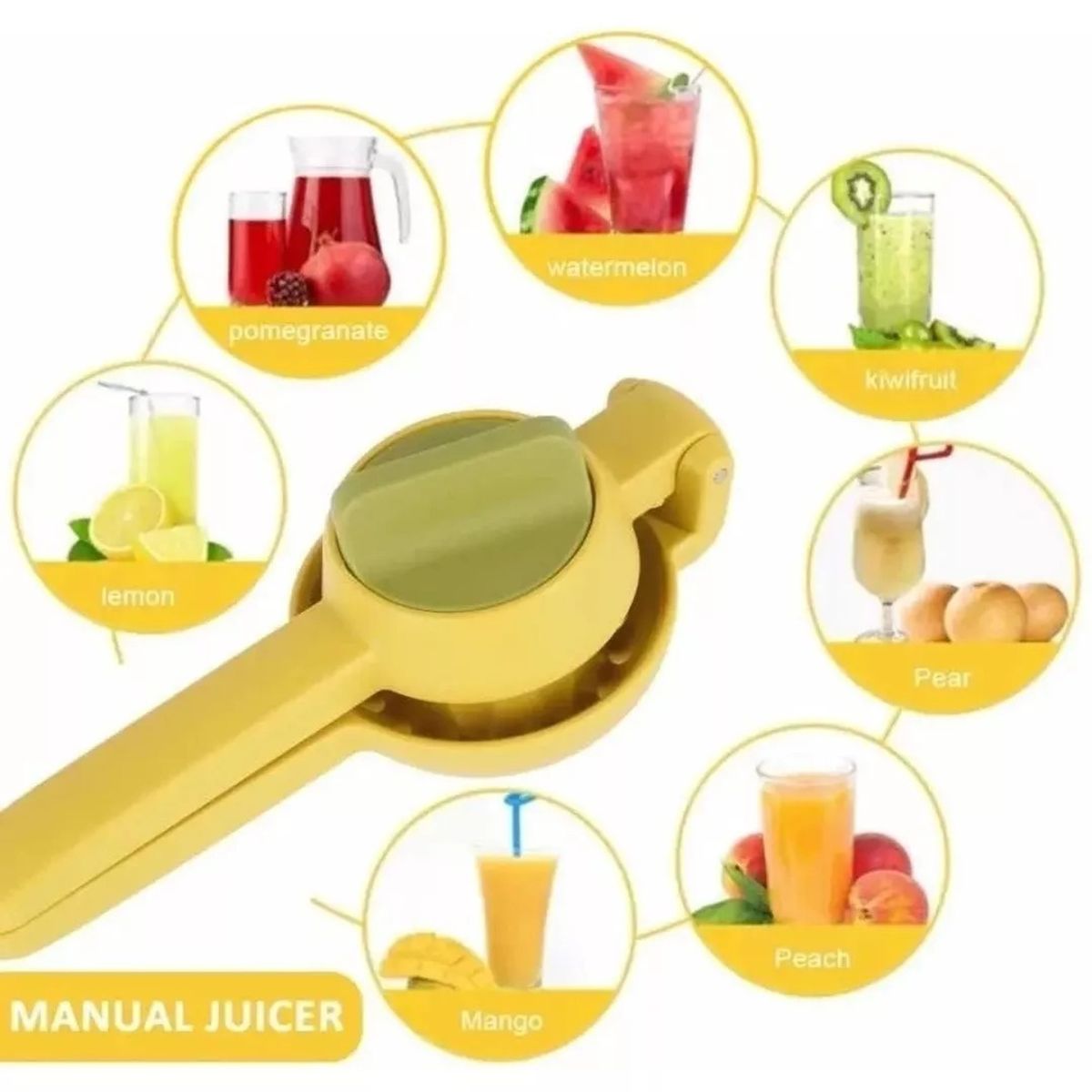 GENERICO - Exprimidor Manual De Limón Doble Mango Prensa Cocina