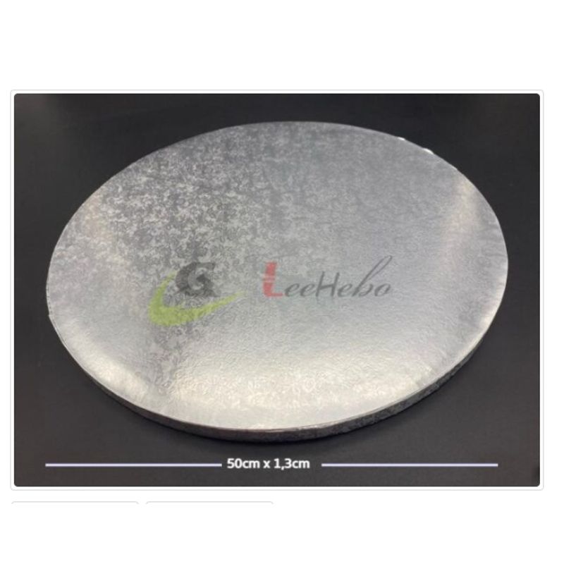 GENERICO - Base De Plumavit PTorta 50cm20in Redonda Plateada
