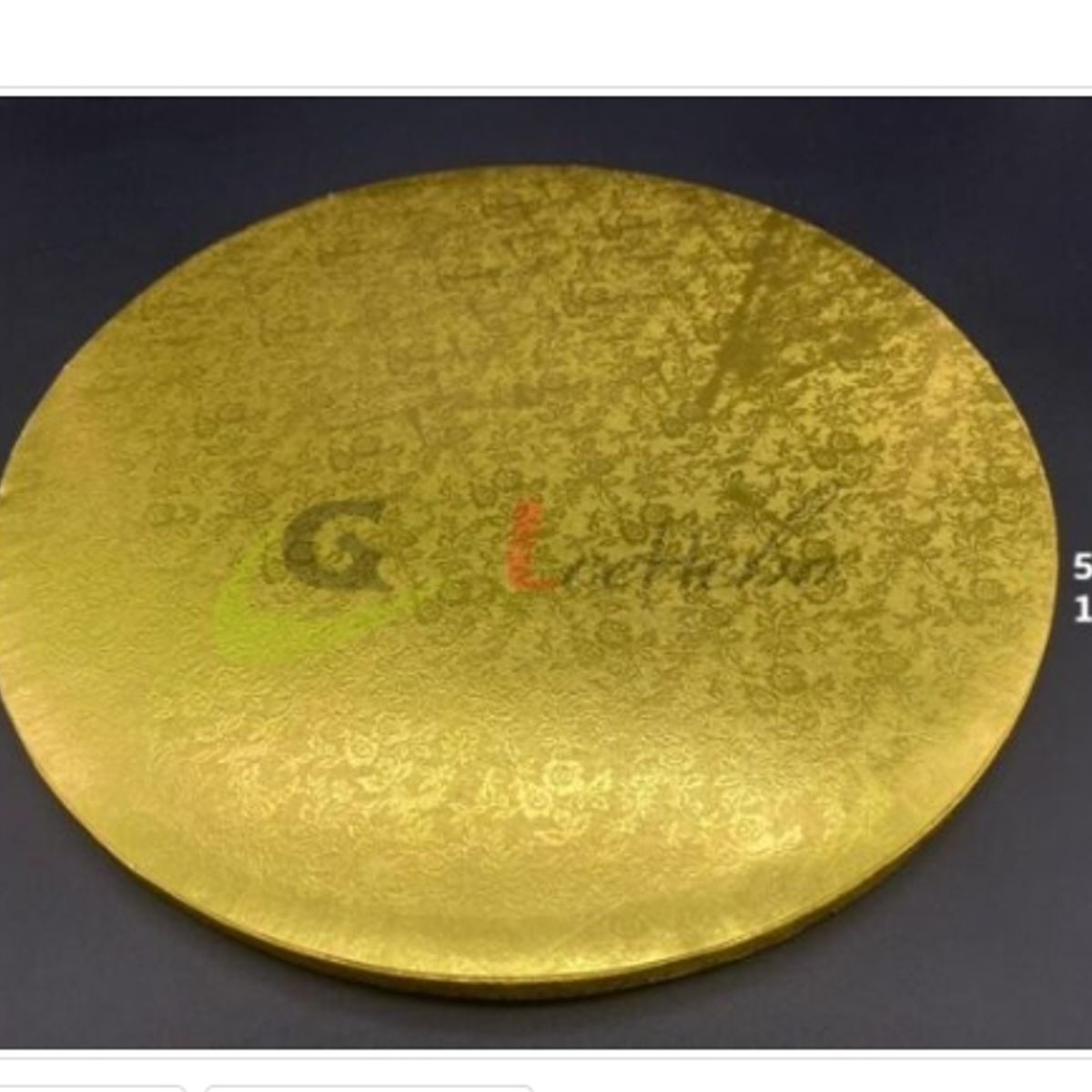 GENERICO - Base De Plumavit PTorta 50cm20in Redonda Dorada