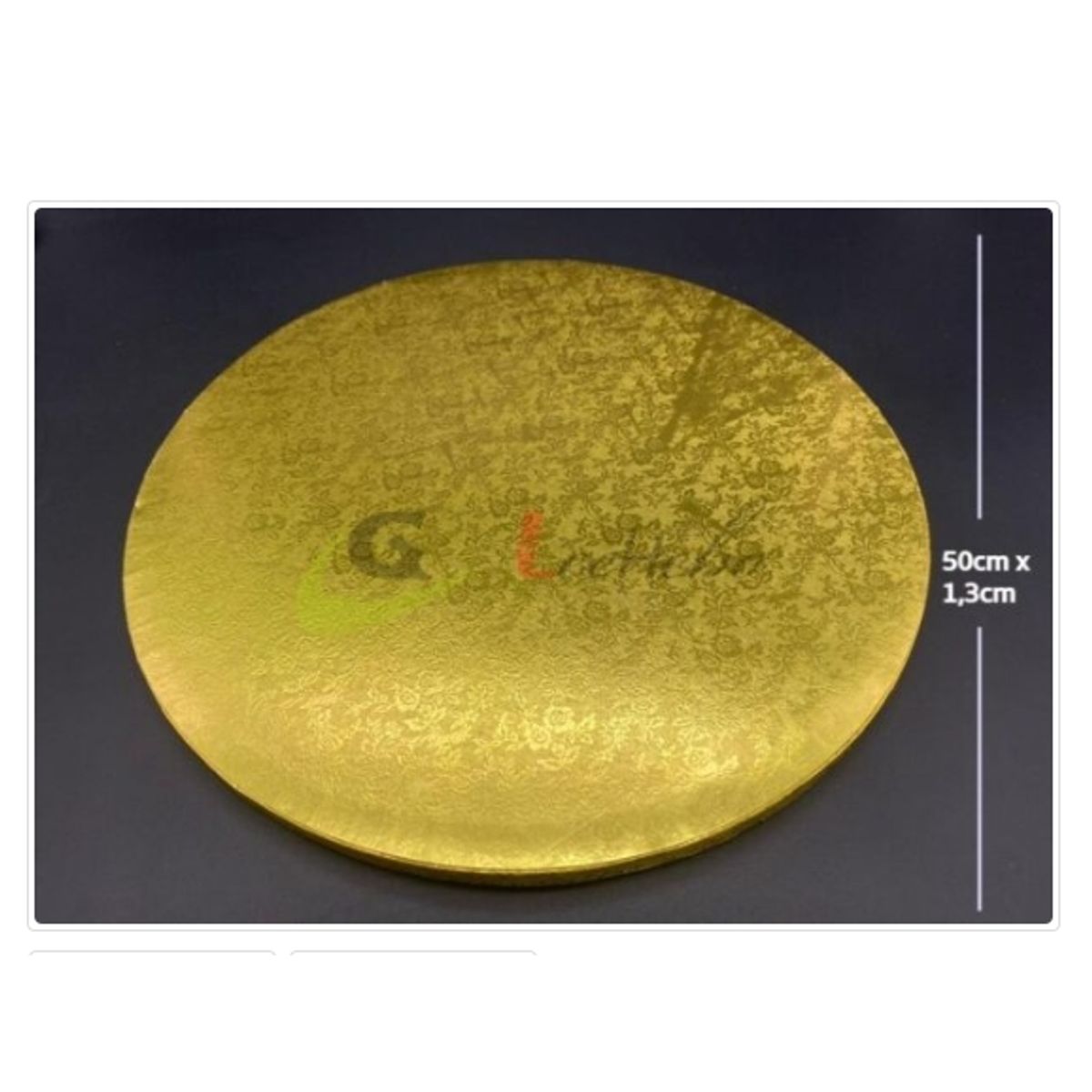 GENERICO - Base De Plumavit PTorta 50cm20in Redonda Dorada