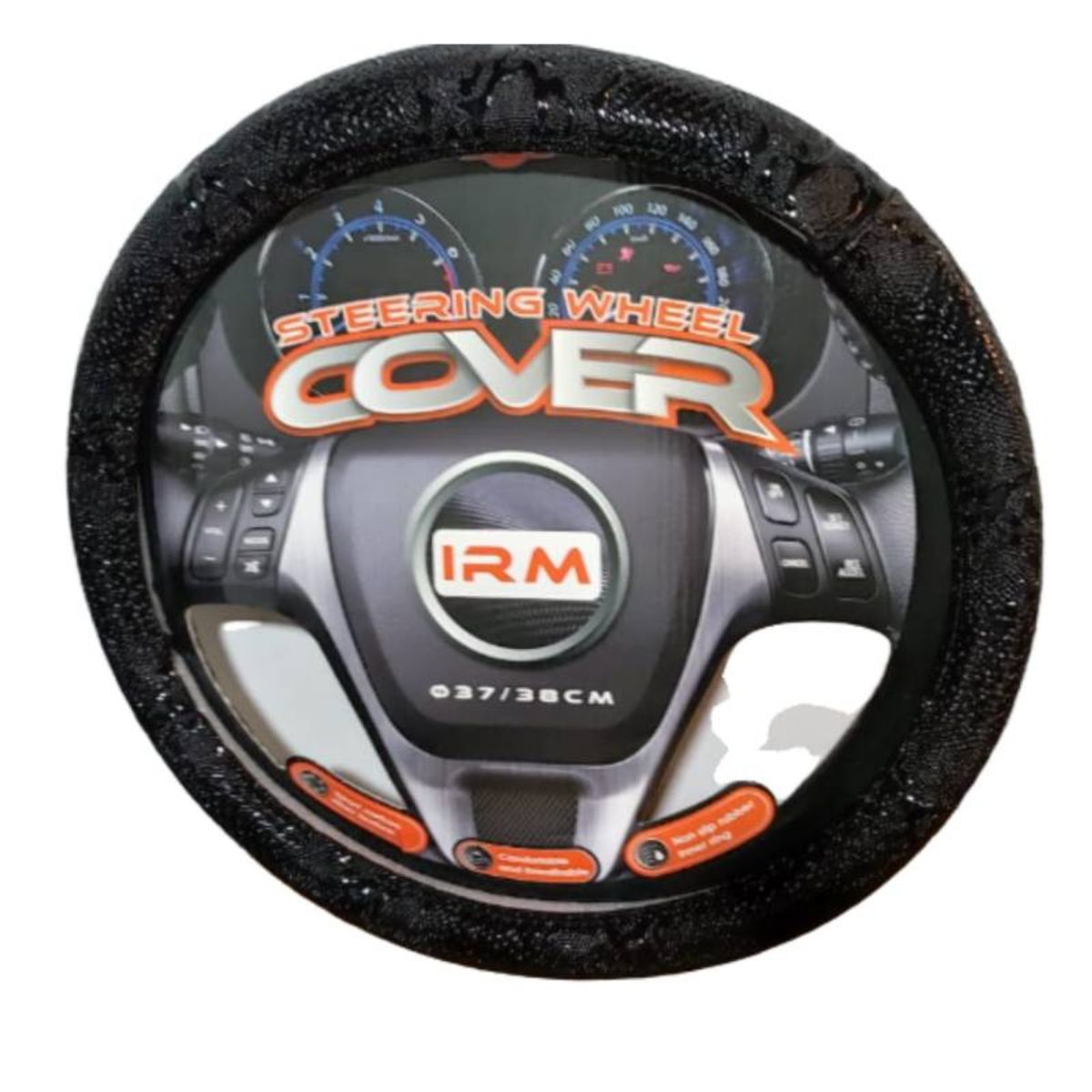 GENERICO - Forro cubre volante elegante goma auto universal