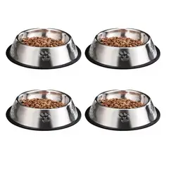 GENERICO - X4 Comedero Perro Platos Para Perros Gatos Mascotas 26cm