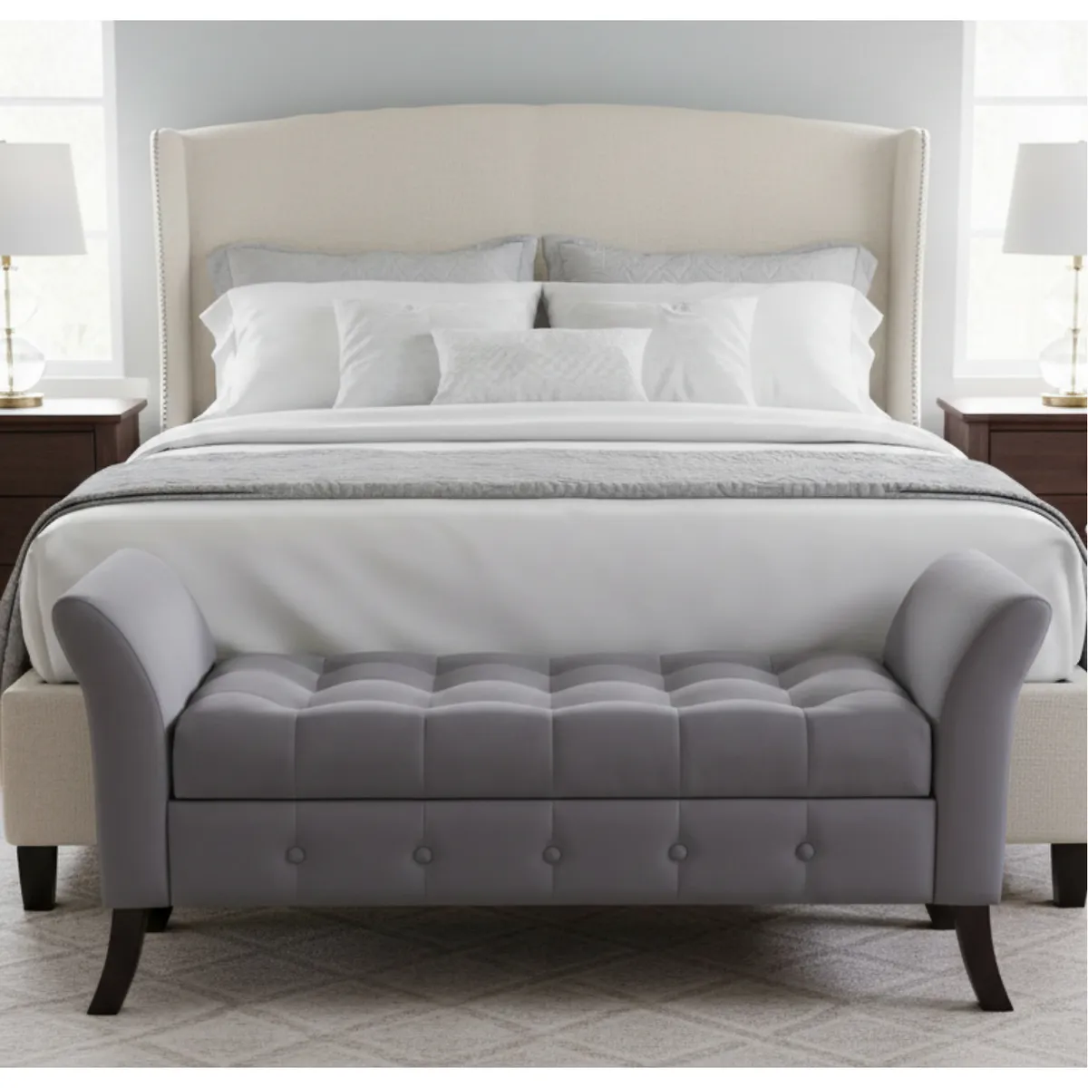 GENERICO - Banqueta Baúl Regatta Color Gris