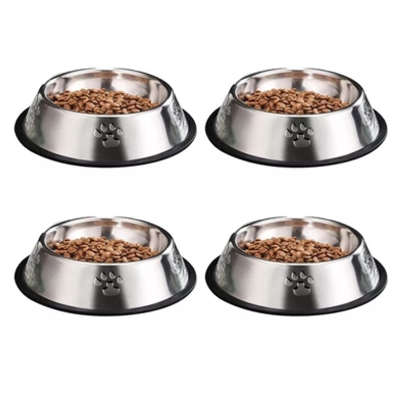 GENERICO - X4 Comedero Perro Platos Para Perros Gatos Mascotas 18cm