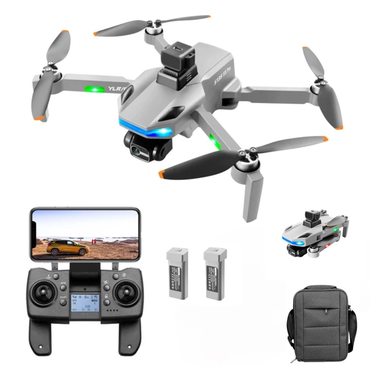 ACTUAL - Dron GPS 8k Dual Cámara 3 Axis  Gimbal 5g WIFI Evasión  Obstáculos