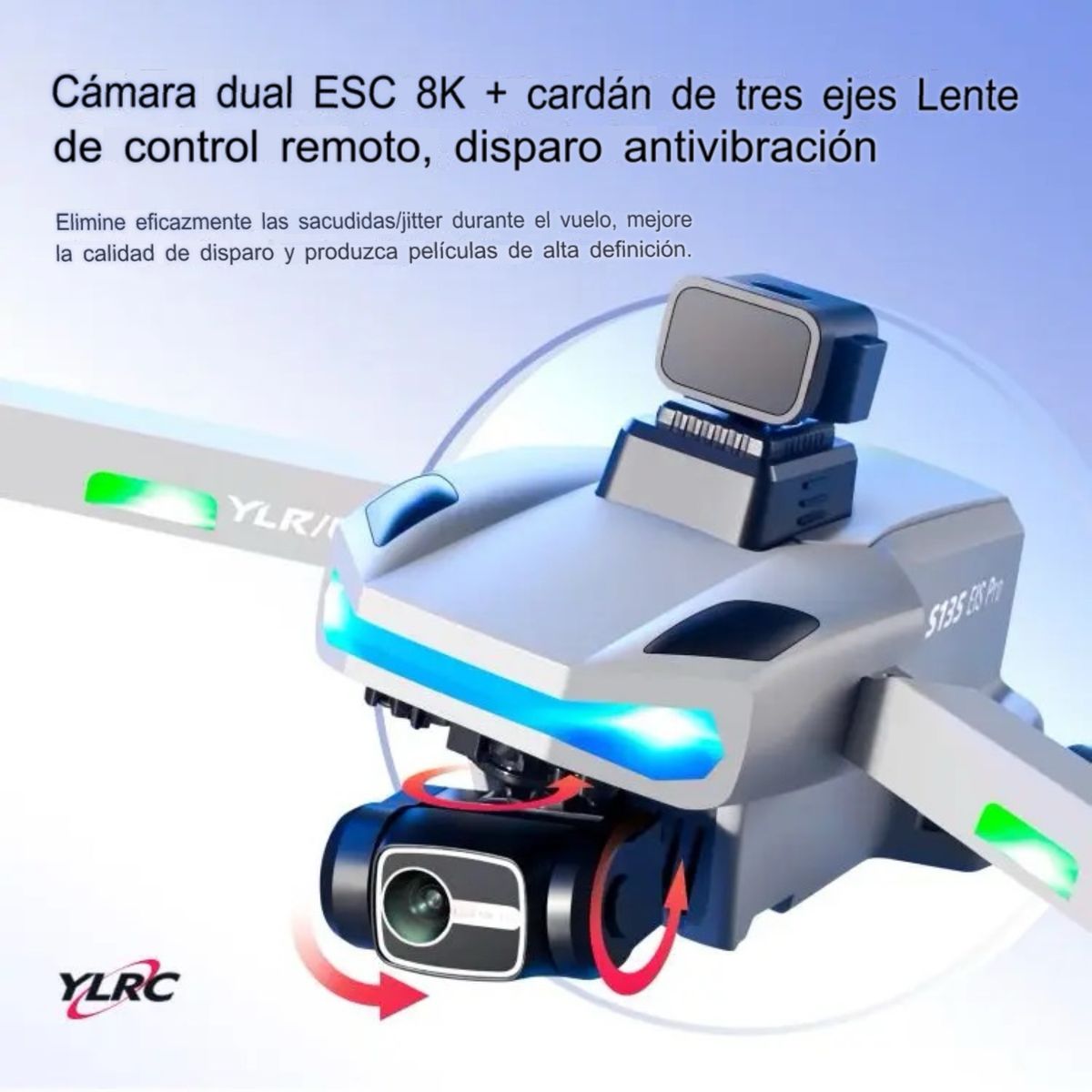 ACTUAL - Dron GPS 8k Dual Cámara 3 Axis  Gimbal 5g WIFI Evasión  Obstáculos