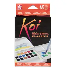 SAKURA - Koi Acuarela + Waterbrush 18 Colores