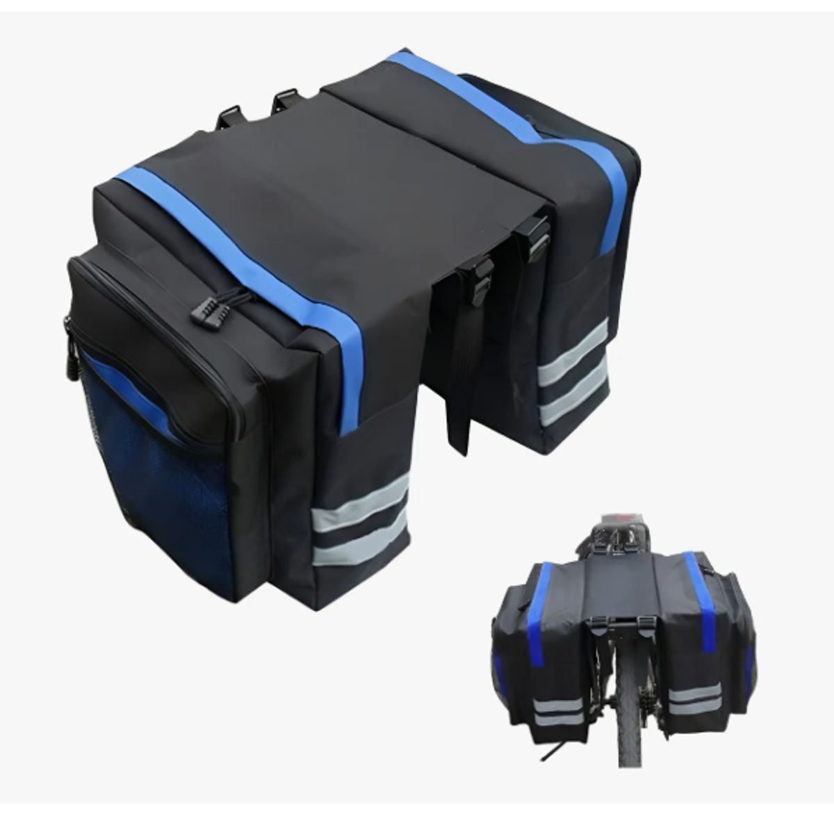 GENERICO - Alforja Bicicleta Ciclismo Impermeable Cubre Lluvia 48 Lts