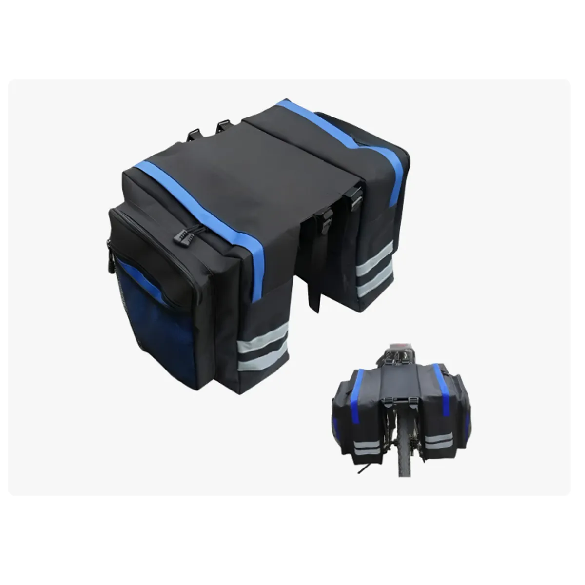 GENERICO - Alforja Bicicleta Ciclismo Impermeable Cubre Lluvia 48 Lts