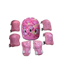 GENERICO - Set Protección Niñas Casco Rodilla Codo Mano