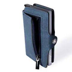 GENERICO - Billetera Tarjetero Anti Clonación Limited Denim con Monedero