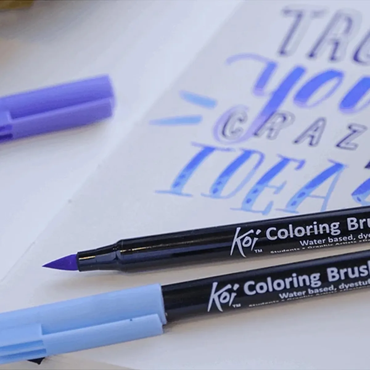 SAKURA - Set Plumones Acuarelables Sakura Koi Brush 6 Colores Pastel