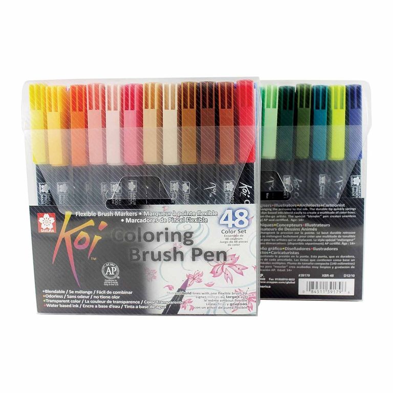 Set Plumones Acuarelables Koi Brush 48 Colores