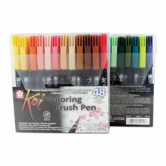 SAKURA - Set Plumones Acuarelables Koi Brush 48 Colores