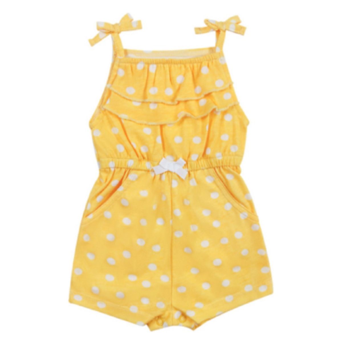 TEDMIMAK - Enterito de algodón para bebé niña Amarillo Coquette