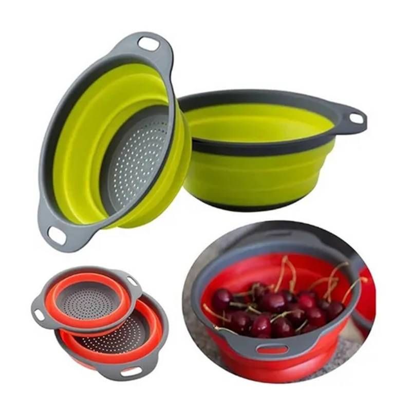 GENERICO - Colador De Silicona Plegable Redondo Grande 24cm