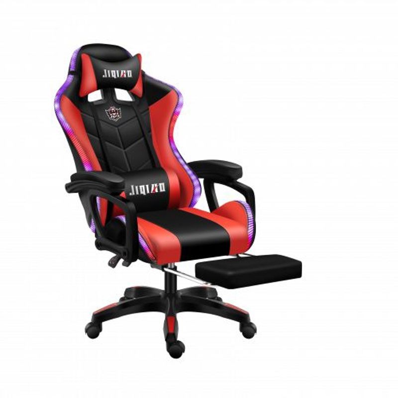 GENERICO - Silla Gamer Con Luz Parlante Portapie Reclinable