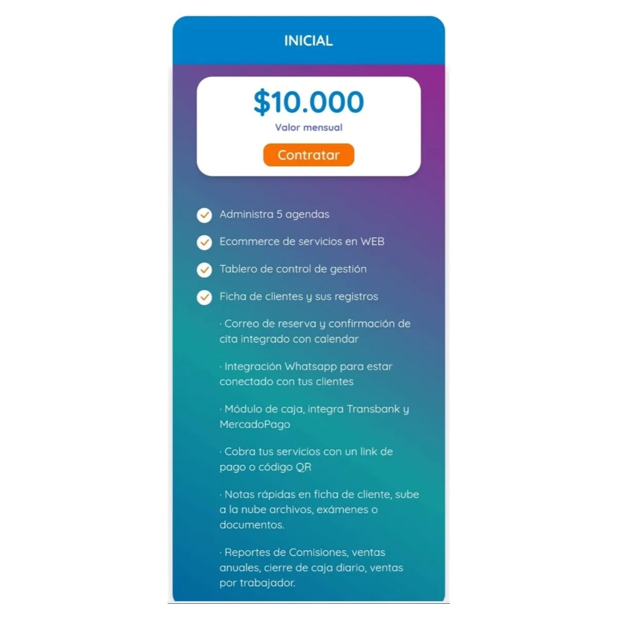 GENERICO - Agenda web Plan inicial  (5 agendas)