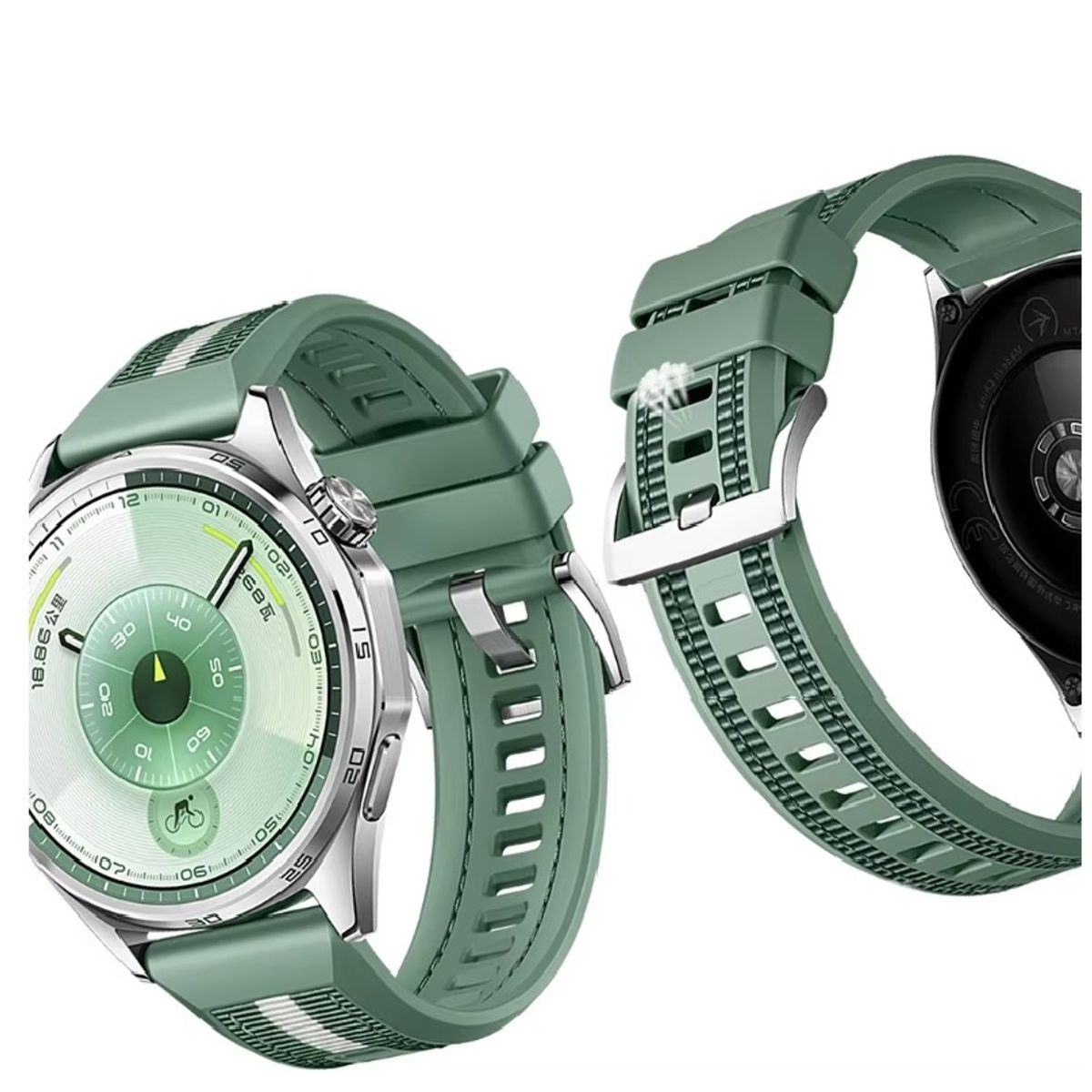 GENERICO - Correa Para Huawei GT 6, 5, 4 Nylon - Silicona 22mm