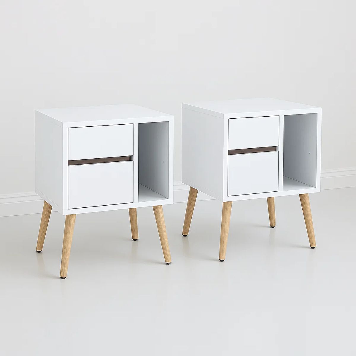 KLIK - Pack Set 2 Veladores Nordicos Blancos Elegance KLIK