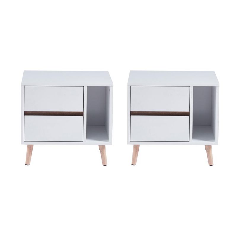 KLIK - Pack Set 2 Veladores Nordicos Blancos Elegance KLIK
