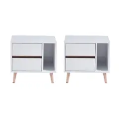 KLIK - Pack Set 2 Veladores Nordicos Blancos Elegance