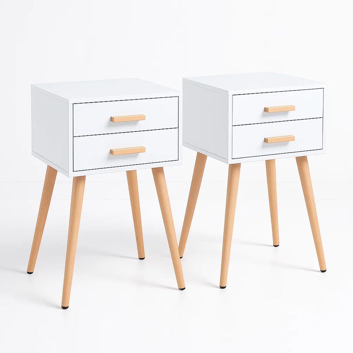 KLIK - Pack de 2 Veladores Eames Doble Blanco KLIK
