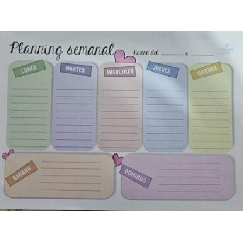 GENERICO - Planner semanal  organizador