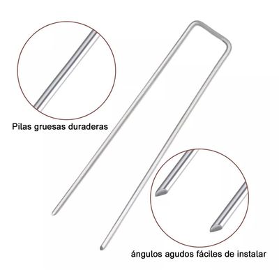 Imagen 2 del producto 50 Piezas Estacas Jardín Grapas Paisajísticas Galvanizadas