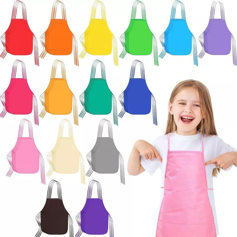 KUANGYE - 12 Piezas Delantal O Pechera De Niños Apta Para Sublimación