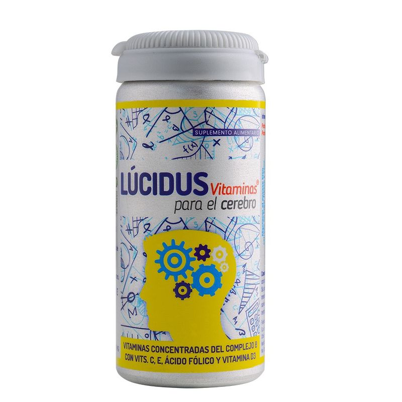 VITAL AND YOUNG - Lucidus Vitaminas B1 B2 B6 B9 B12 C D3 E 30 Caps Vy. Para el Cerebro.