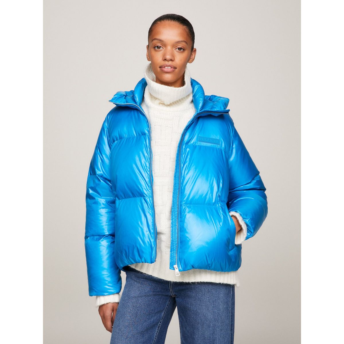 TOMMY HILFIGER - Parka Acolchada New York Con Plumón Azul Tommy Hilfiger