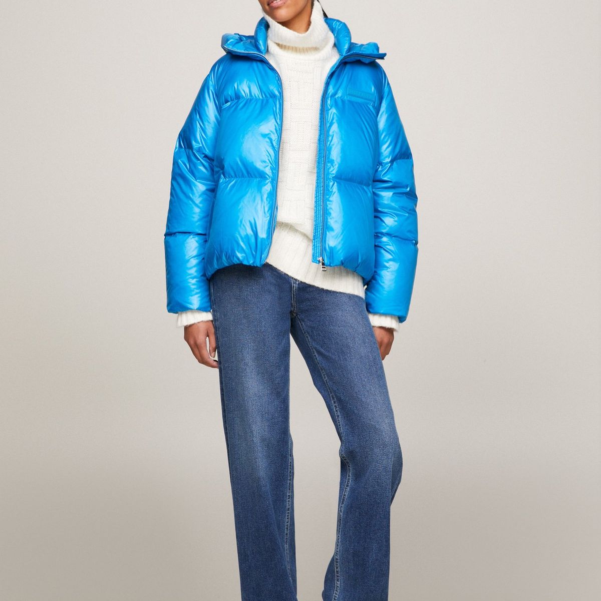 TOMMY HILFIGER - Parka Acolchada New York Con Plumón Azul Tommy Hilfiger