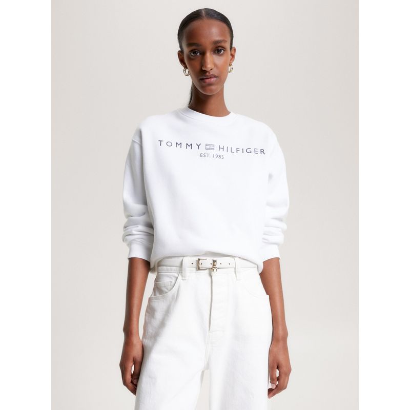 TOMMY HILFIGER - Polerón Modern Con Logo Blanco Tommy Hilfiger
