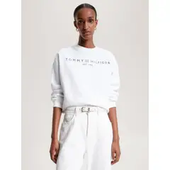 TOMMY HILFIGER - Polerón Modern Con Logo Blanco