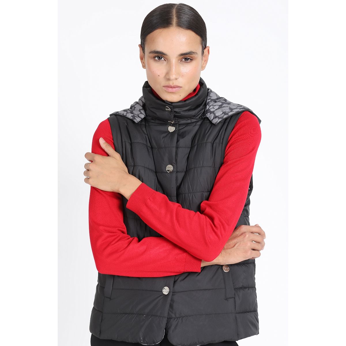 LIOLA - Parka Con Capucha Desmontable, Negro Liola