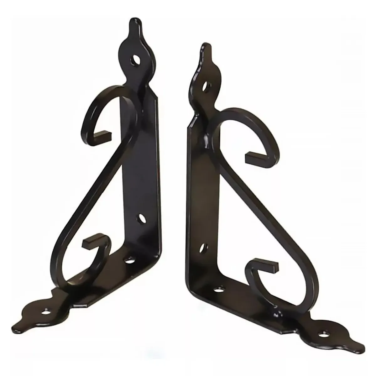 KUANGYE - 2x Escuadras Repisa Fierro Forjado Tamaño 19x14cm