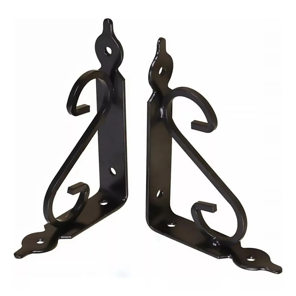 KUANGYE - 2x Escuadras Repisa Fierro Forjado Tamaño 19x14cm