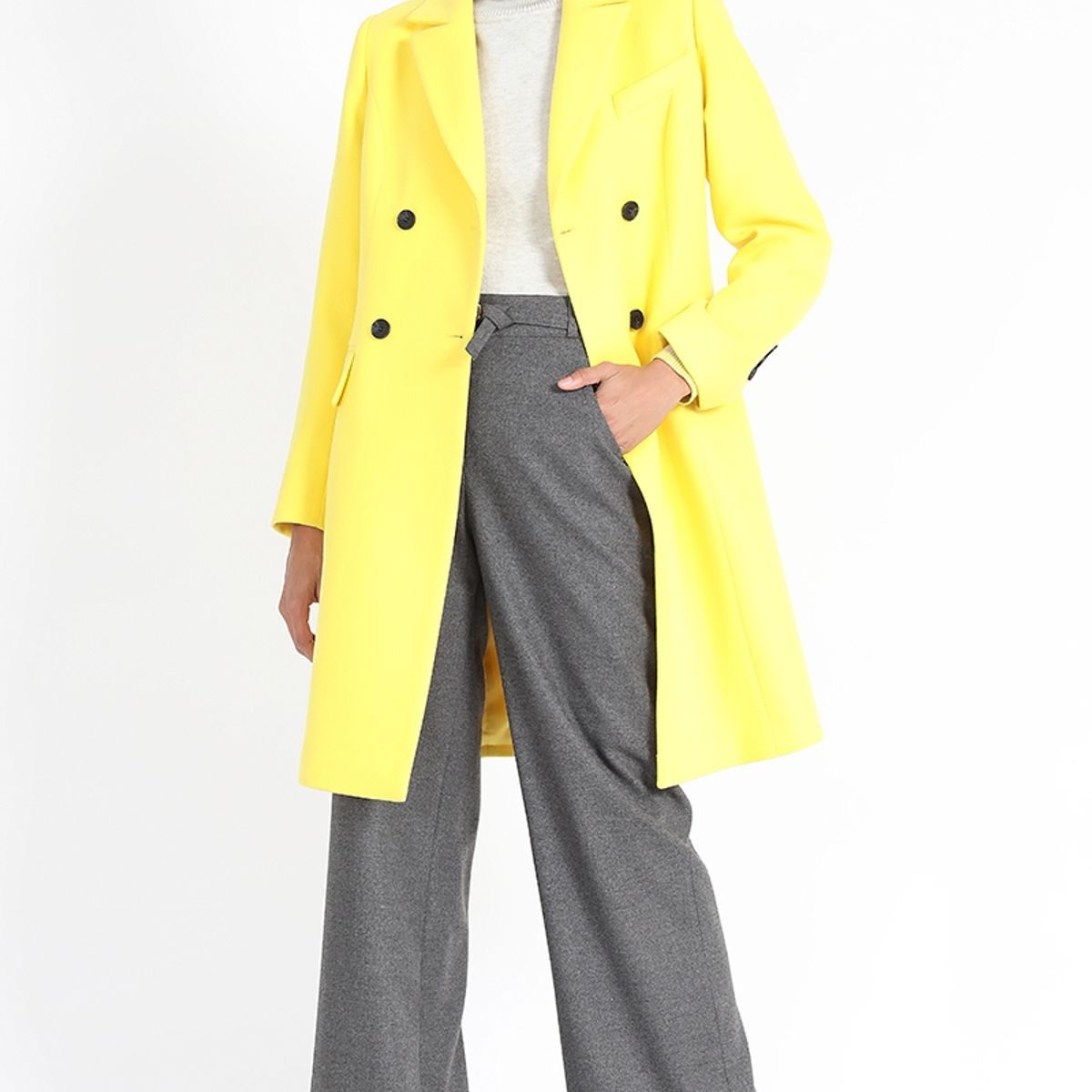 LIOLA - Abrigo Cruzado, Muflon Amarillo Liola