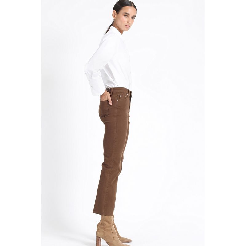 LIOLA - Pantalon Slim, Tiro Medio, Camel Liola