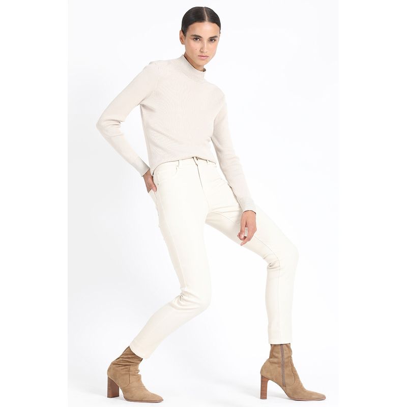 LIOLA - Pantalon  Skinny Tiro Medio, Masilla Liola