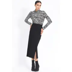 LIOLA - Falda Midi Tubo, Negro