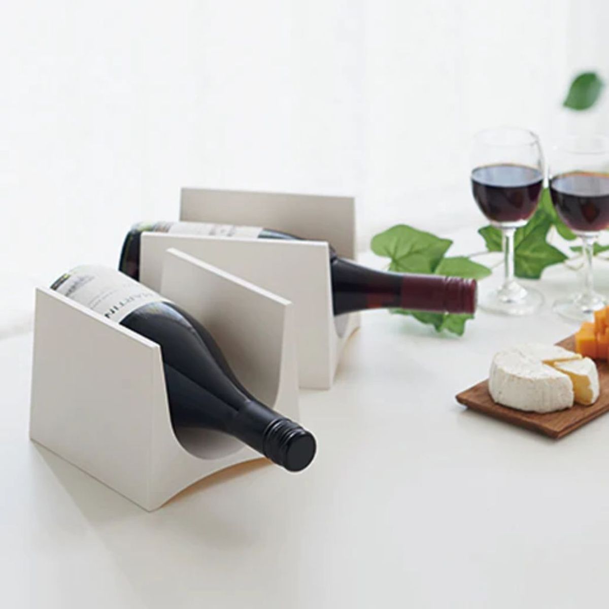 LIKE-IT - Organizador Apilable para Botellas de Vino Like-It STK-12 Blanco Fabricado en Japon