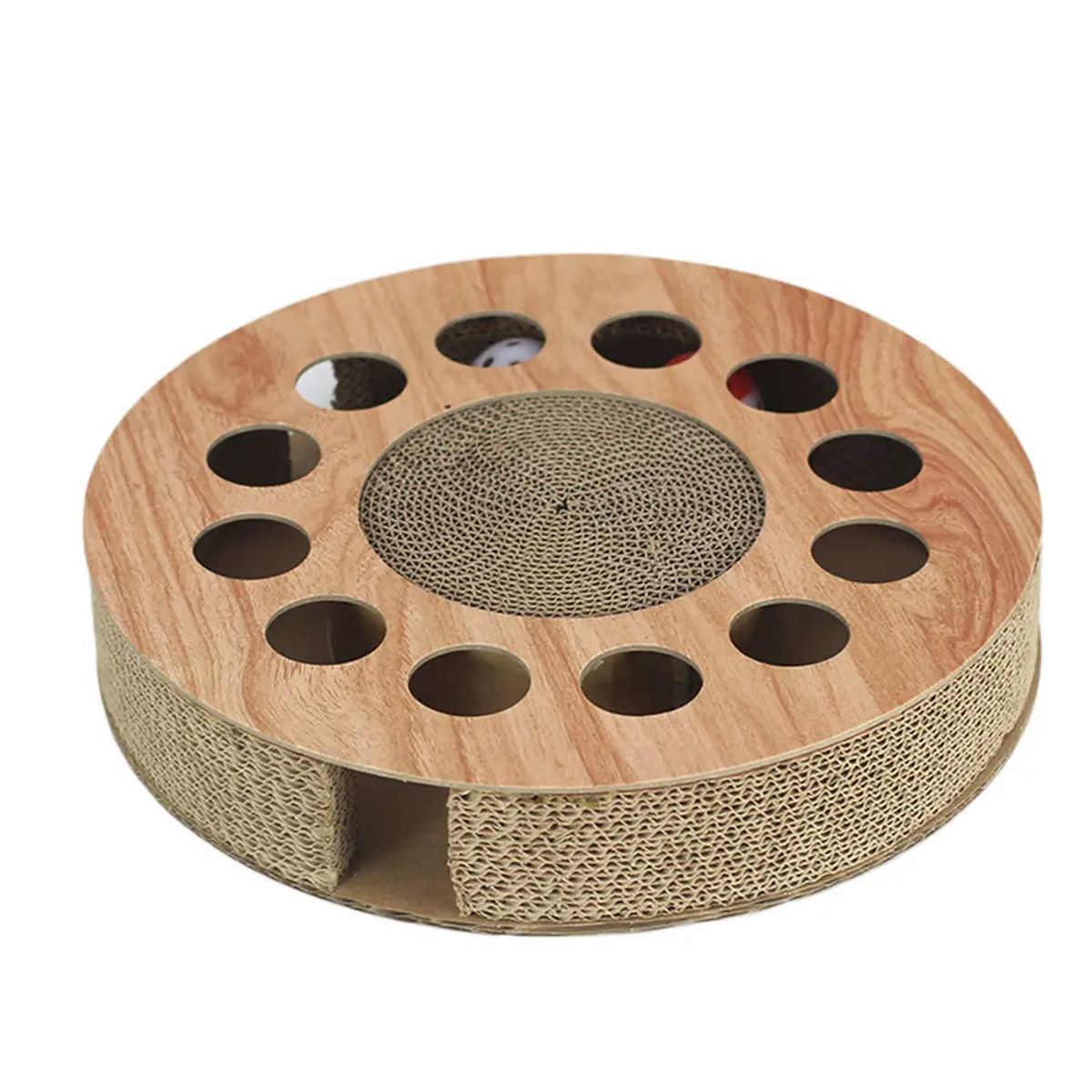 GENERICO - Rascador Redondo Interactivo Con Pelotas Para Gatos