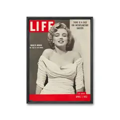 GENERICO - CUADRO DECORATIVO AFICHE PORTADA REVISTA LIFE MARILYN MONROE
