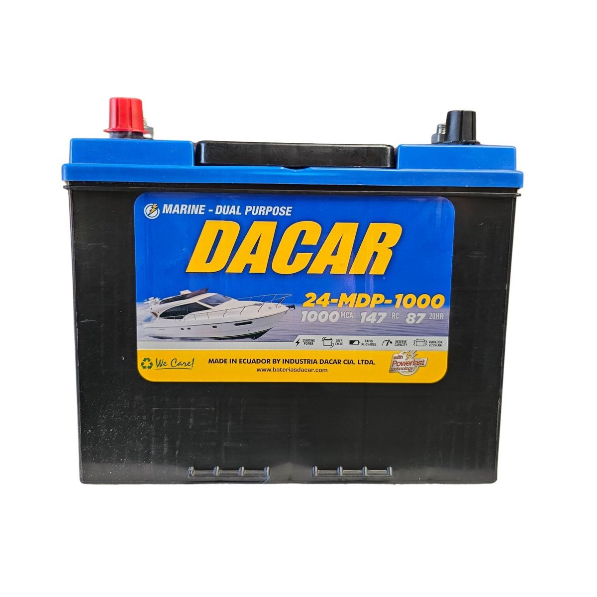 BATERIAS DACAR - Batería Dacar 12v 87a 24-mdp-1000 Marina Ciclo Profundo